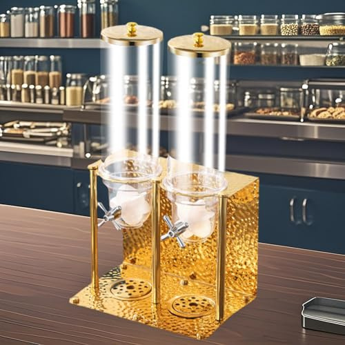 Distributeur de céréales – Grande capacité en acier inoxydable pour aliments secs pour céréales, riz, haricots, céréales, noix, collations, flocons d'avoine