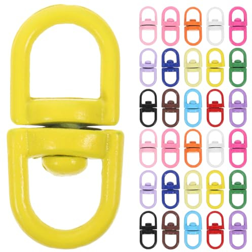 VILLCASE 50pcs Assorted Color Zinc Alloy Swivel Clasps Keychain Accessories for Men Easy to Apply Connection and Fastening for DIY Making and Jewelry Key Chain Making Random Color