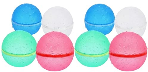 8 PCS Reusable Water Balloons, Quick Fill Self-Sealing Water Games for Outdoor Activities, Summer Pool Beach Garden Play with Durable Construction