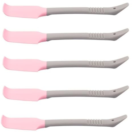 LALAFINA 5 Pièces Spatules Cosmétiques Silicone Souple pour Soins Visage Mains Outils de Beauté Sécurisés et Durables Adaptés à Différents Types de Peau