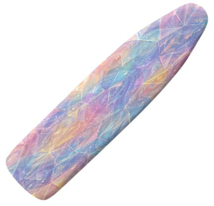 Copriasse da Stiro 120X40 Geometria Del Colore Copertura Asse Da Stiro Per Stirare Facile E Veloce, Foderina Da Stiro Anti Bruciatura,Con Spessa Schiuma E Feltro