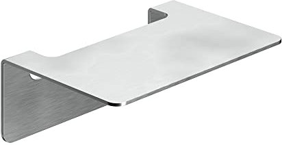 WEISSENSTEIN Badablage ohne Bohren aus Edelstahl - Selbstklebende Ablage fürs Bad - 14 x 9,5 x 5 cm