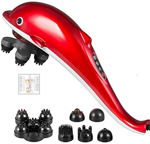 ZYFWBDZ Massage du Dos électrique Masseur à la Main Massage shiatsu Complet du Corps Marteau Épaule Taille Acupressure Bâton Soulagement de la Douleur Massage des Tissus Profonds,A