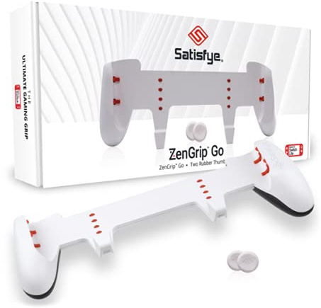 Satisfye ZenGrip Go (Lite), Accessories Compatible with Nintendo Switch Lite - Comfortable & Ergonomic Grip, Joy Con & Switch Control. #1 Switch Accessories for Gamers BONUS: 2 Thumbsticks
