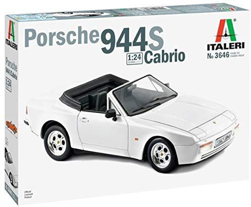 Italeri IT3646 510003646 0.0583333333333333 Porsche 944 S Cabrio-Modellbau, Bausatz, Standmodellbau, Basteln, Hobby, Kleben, Plastikbausatz, detailgetreu, unlackiert
