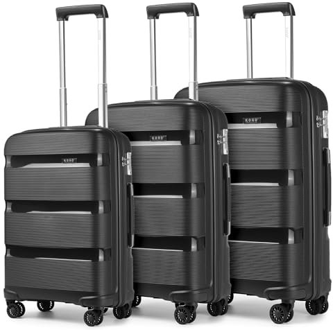 Kono Gepäck- Koffer-Set, Set of 3, Black