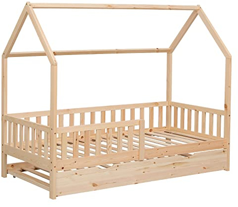 Happy Garden Ausziehbares Hüttenbett für Kinder 190x90cm aus Holz Marceau