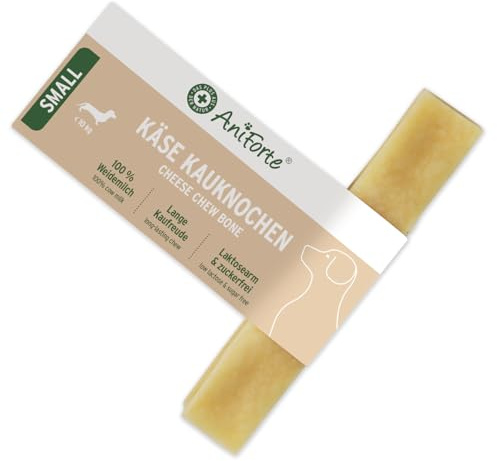 AniForte Käse Kauknochen für Hunde Mini 28-40 g – Natürlicher Kaukäse für Beschäftigung & Zahnpflege, für kleine Hunde & Welpen < 10 kg, langlebiger Kauspaß