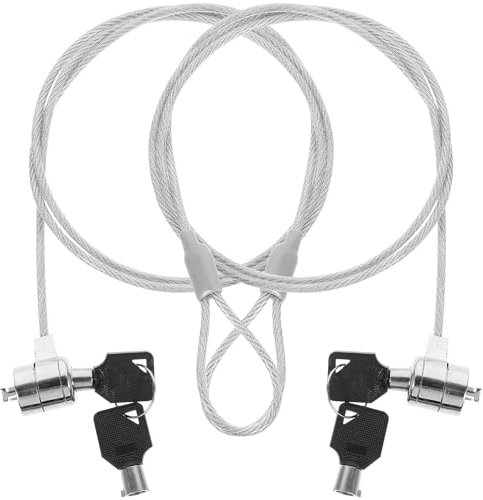 UKCOCO 2 Sets Laptop Locking Cable Security Locks with Multiple Keys 6Ft Universal Anti-Theft Cable Lock for Notebooks Tablets Desktops Home Office Travel