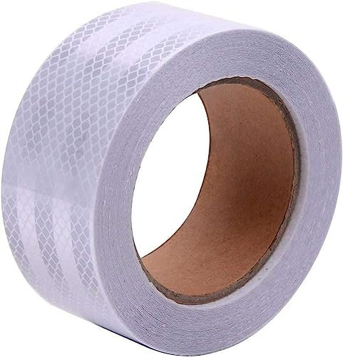 ONTWIE 66ft X 2 Reflective Warning Tape, Reflective Safety Tape Self-adhesive Safety Mark for Road Transport Facilities, Vehicles, Ships, Fairways, Stage, Mechanical Equipment