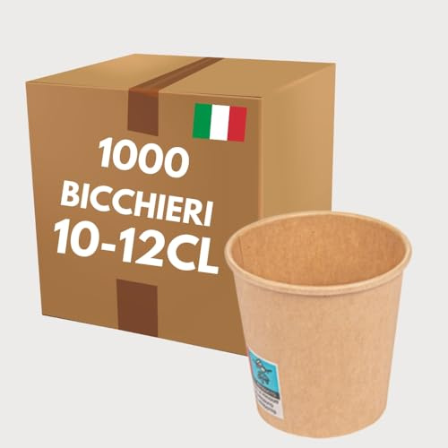 COVR Kraft Pappbecher, recycelbar, für heiße und kalte Getränke, robust und griffig, 10–12 cl (4 oz), 1000 Stück