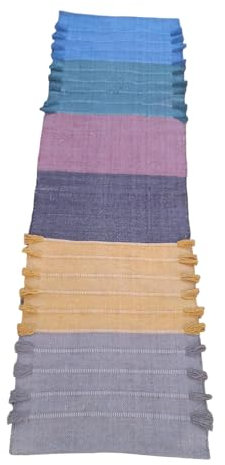 Export Profile Yogamatte aus 100 % Bio-Baumwolle, umweltfreundlich, handgewebt, rutschfest und dick, für den täglichen Gebrauch zu Hause, bequem, extra lang, mehrfarbig 6 (61 x 72 x 10 mm)