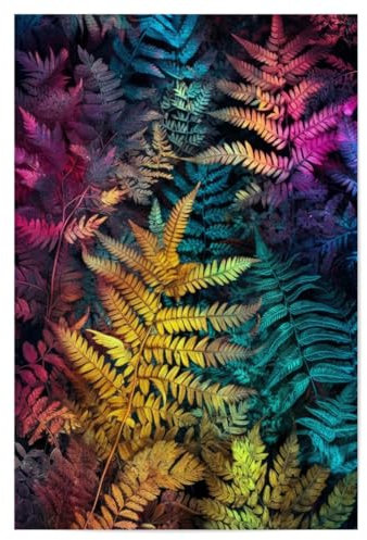 artboxONE Poster 75x50 cm Natur Farne Naturkunst A hochwertiger Design Kunstdruck - Bild Farn Farn farne