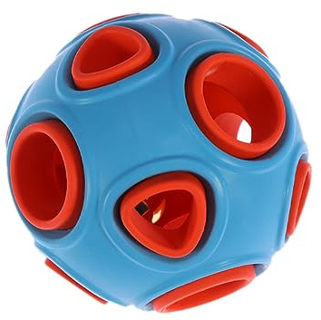 Supvox Hundespielzeug Mit Rundem Loch Und Glockenklang Für Hundewelpen Kauspielzeug Für Apportierspiele Gesunde Bewegung
