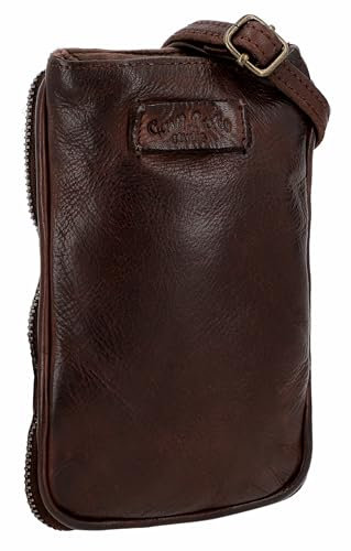 Gusti Bolso bandolera de piel Soren para mujer, estilo vintage, marrón, talla única