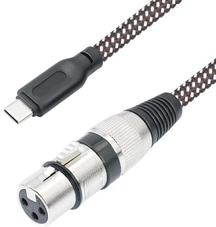 SZLliyxs XLR to USB C Cable, 6.6 FT Upgrade USB C Microphone Cable USB Type-C to XLR Female Cord Connector Adapter Compatible with Sumsung Google Huawei Xiaomi Smartphone or MacBook