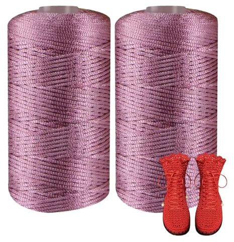2 Stück Häkel-Sommer-Sonnenhut-Garn, Eis-Leinen-Seide, Handstrickgarn, leichtes Körpergarn, Strandtaschengarn, Weben Häkelgarn, Strohstrickgarn für Autokissen, Strickmaterialien