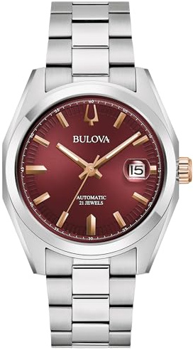 Bulova Herren Analog Automatik Armbanduhr Surveyor