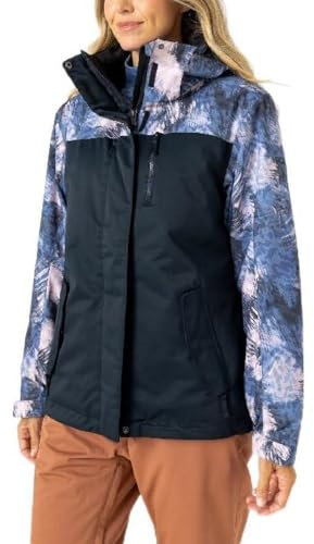 Roxy Women's Jetty Block Jacket – 10K Waterproof, Insulated Snow Jacket, PFAS-Free, Recycled Fabric, Wild Wind, Large