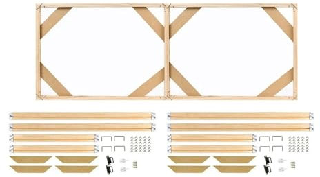 Grand kit de cadre sur toile à faire soi-même - 70 x 100 cm - Barres en bois massif pour impressions de peinture à l'huile - Accessoires pour décoration murale et galerie d'art mural - 100 x 75 cm (l