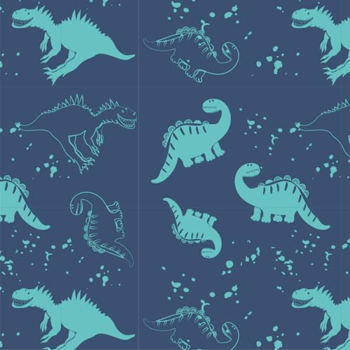 Stoff Baumwoll-French Terry Dino Ab 50cmx150cm Jersey Kinder Nähen Stoffe