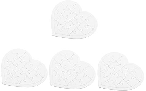 ifundom 4 Sätze Leere Puzzles Aus Pappe DIY Puzzle Leere Puzzleteile Zum Zeichnen Für Junge Mädchen Bastelset