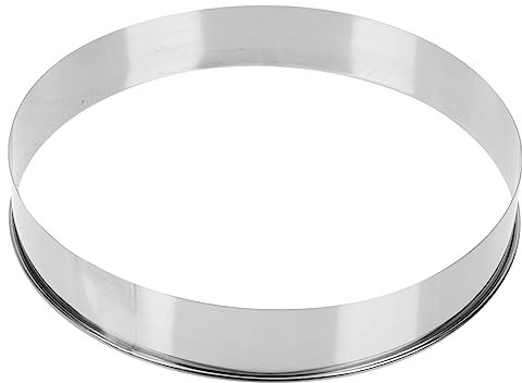 OFFSCH Stainless Steel Pizza Ring Muffin Ring 8-inch Round Baking Mold Kitchen Cooking Tool for Home DIY Pizza Preparation