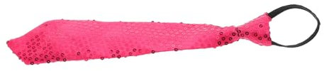 Toyvian Glitzernde Pailletten-Krawatte Rosé Verstellbare Neck Tie Vorgebundene Party-Halstuch Accessoire Für Männer Frauen Halloween Festival Bühnenauftritt