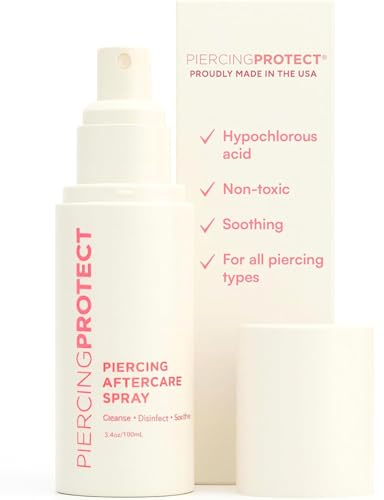 Piercing Aftercare Spray Hypochlorous | Non-Toxic Ear Piercing Cleaner with No Alcohol | for Sensitive Skin, Soothe & Protect PiercingProtect®