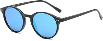 Hviomru Polarisierte Runde Sonnenbrille für Damen und Herren, Retro Klassische Kreisbrille im Designer-Stil