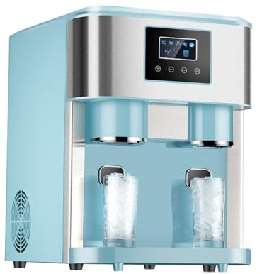 PIDAN TECH Macchina per Il Ghiaccio 18KG/24H, Macchina per Il Ghiaccio Portatile da Bancone con Autopulizia, 16 Cubetti di Ghiaccio a Ciclo, Serbatoio Acqua 1.8L per Casa/Ufficio/Bar Blue