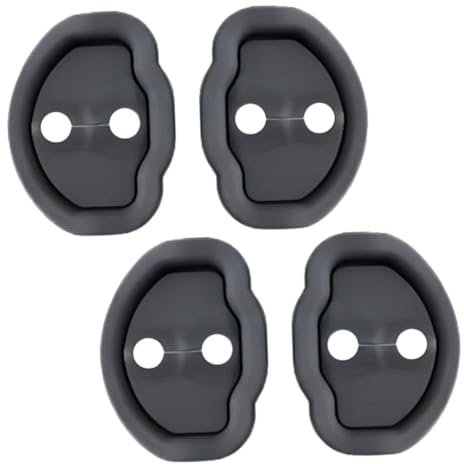 Amosfun 4pcs Silicone Car Door Lock Protective Covers Compatible with Tesla Model Y Anti-scratch Door Latch Guards