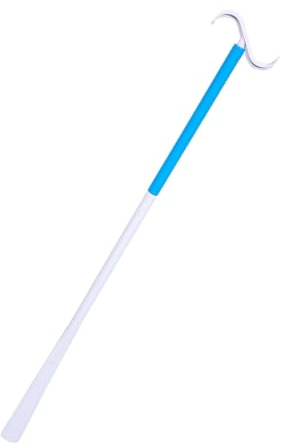 LOLIPPYY Bâton Habillage Long Réglable avec Chausse-pied Léger Abs Aide Portable pour Personnes Âgées Handicapées et Enceintes Accessoire Pratique pour Chaussures et Vêtements