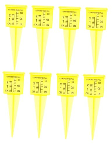 LOORGVEL 8 pièces Pluviomètre Jardin Plastique Transparent Lot de Outil de Mesure de Pluie Extérieur Précis pour Pelouse Jardin et Arrosage Professionnel