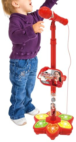 Microfono per Bambini Macchina Karaoke con LED | Microfono Cantante per Karaoke Per Ragazzi e Ragazze, Aula, Viaggio, Sala Giochi, Casa, Festa, Compleanno, Giorno dei