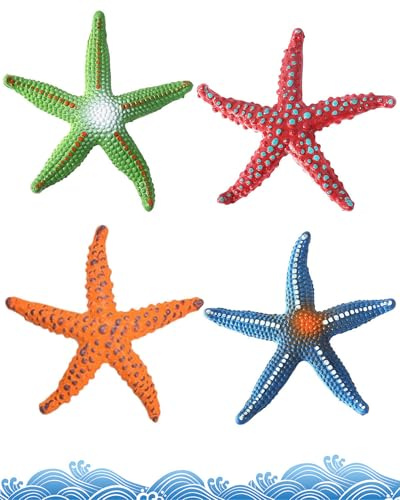 HZAOPZE 4 pezzi Giocattolo subacqueo per bambini, stella marina, giocattolo per immersioni,giocattolo subacqueo per immersioni, piscina,giocattolo subacqueo,giocattolo per immersioni subacquee