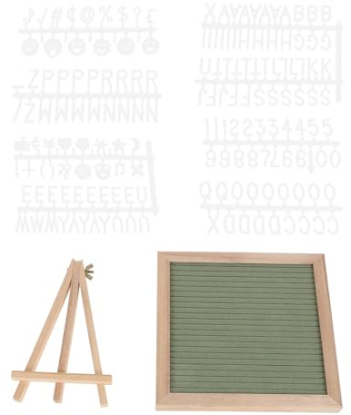 OATIPHO Tableau à Lettres Interchangeable en Bois 20 Cm avec Support Stable Tableau Mémo Domestique pour Bureau et Maison pour Cafés et Salons de Thé