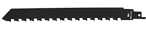 Cloimei Ensemble de lames de scie alternative professionnelles, lames de scie sabre en acier allié robustes pour couper des briques de béton, pierre, longueur 240 mm, couleur noire