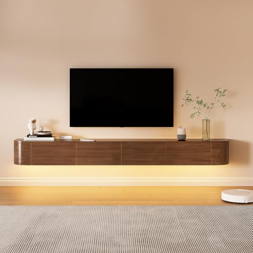 FGNIXLN Vägghängt TV-bänk, 120–300 cm, modernt TV-skåp för vardagsrummet. Passar för både vardagsrum och sovrum. (180CM)