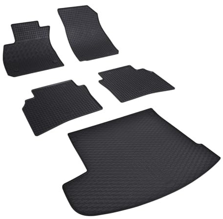 904222-114B-425062 Auto-Fußmatten-Set und Kofferraumschutz, Gummi, Schwarz, kompatibel mit Insignia B ab 06.2017 Sports Tourer