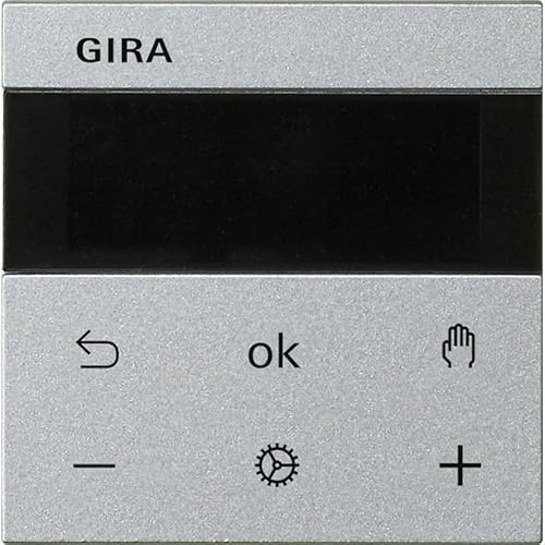 Gira 539326 System 3000 Raumtemperaturregler Display, System 55, Farbe Alu