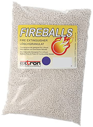Extron Fireballs - Granulado extintor para baterías de litio, protección contra incendios, 5 litros