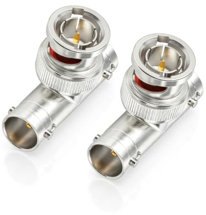 Superbat BNC Splitter Adapter 75 Ohm Stecker auf Dual Buchse 1 in 2 Out für SDI HD-SDI Scope CCTV Sicherheitssystem Monitor etc. 2 Stück | SDI-Splitter 1 in 2 Out für HD-SDI Scope CCTV Sicherheitssystem Monitor Anschluss