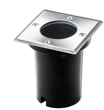 INNOVATE LED Bodeneinbaustrahler Außen | Edelstahl Einbaustrahler wasserdicht | GU10 Bodenspot befahrbar bis 1500kg | IP67 Outdoor Bodenstrahler für Garten 230V | Eckig