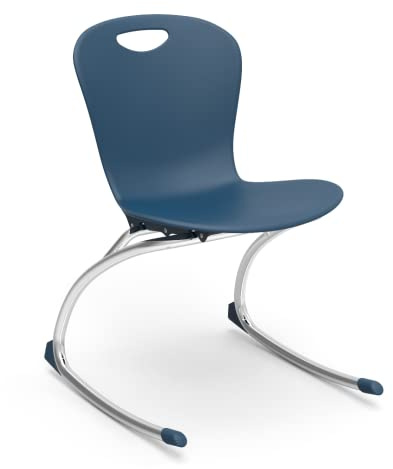 Virco ZROCK18 School Rocking Chair (2 Chairs) ZUMA Rocker Series 18 Seat Height for Students 5th Grade - Adult, Appropriate for Libraries, Break Rooms and Reading Nooks - Navy