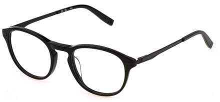 FILA PANTOS Edelstahl Brillen in Schwarz Glänzend für Herren, Brille mit Sehstärke, optional mit Sonnenbrillen tönung oder Blaulichtfilter (Modell VFI531)