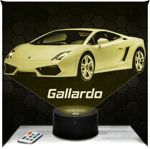 Lampephoto.fr - Lambo Gallardo Supercar Tuning 3D Lamp Decoration, Gift idea for Men, Lamborghini Gallardo car Object Night Light Room Decor, Original Christmas, Gift Idea, Led Bedside, Merchandising