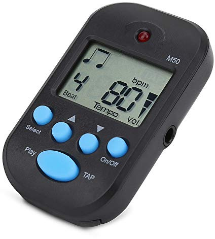 Mini Digital Beat Tap M50 Tempo Metronom Clip Musikinstrumente (BLACK)
