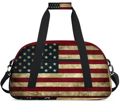 Americas Sports Seesack für Damen und Herren, Amerika-Flagge, 24 l, Wochenend-Übernachtungstasche, Tragetasche, Reisetasche, Turnbeutel für Kinder, Mädchen, Jungen, farbe, (24L) UK, Taschen-Organizer