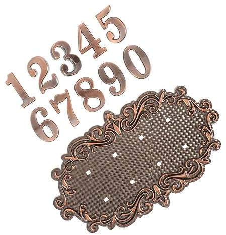 HEMOTON 1satz Vintage Hausnummernschild Aus Robustem Material Mit Reflektierenden Zahlen Für Haustüren Briefkästen Und Öffentliche Orte Zur Personalisierung Ihrer Adresse
